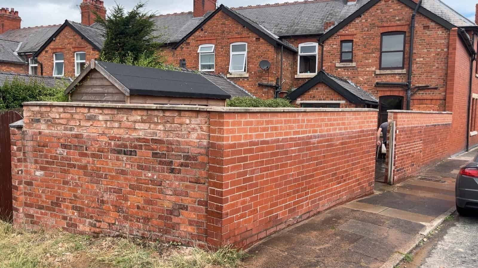 Brick repointing after completion on a Harborne property